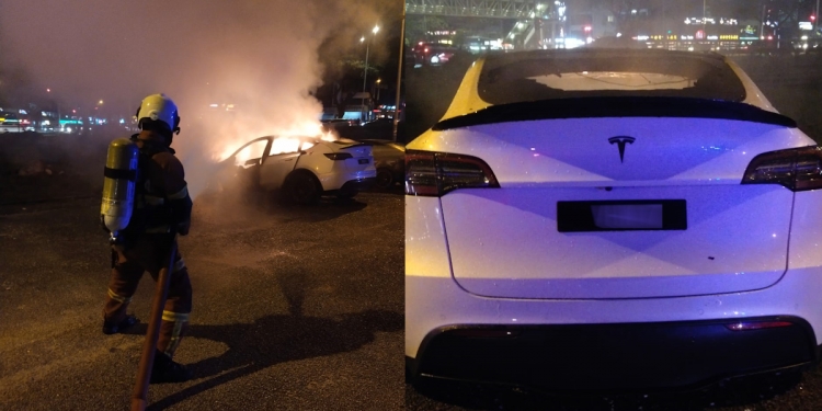 消拯局证实有辆特斯拉在蒲种起火