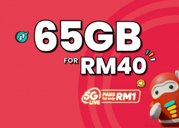 Yoodo 65GB 5G高速数据 每月只需RM41！