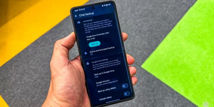WhatsApp聊天记录备份 将占用谷歌云端存储空间