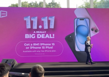 Yes 5G双十一Lot 10办促销！ RM1可买iPhone 15或15 Plus
