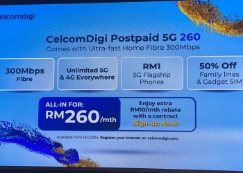 包括300Mbps光纤宽频！CelcomDigi Postpaid 5G 260每月RM260