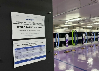 隆阳光广场高级泊车场电动车充电桩 暂停服务直至另行通知