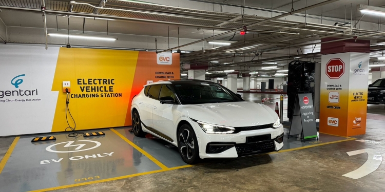 谷中城商场和The Gardens Mall Gentari x JomCharge充电器已开放使用