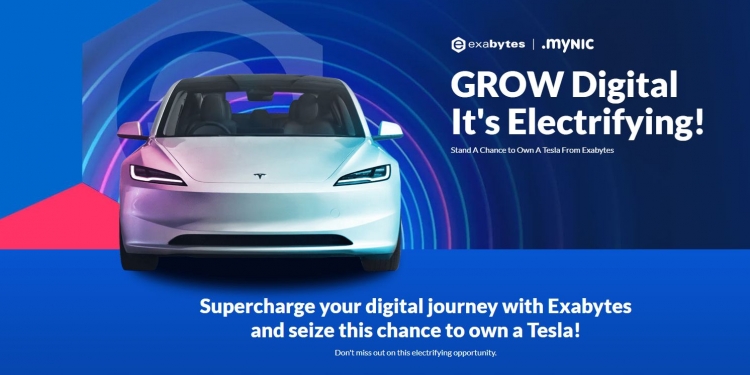 Exabytes竞赛 更新.MY域名有机会赢Tesla Model 3