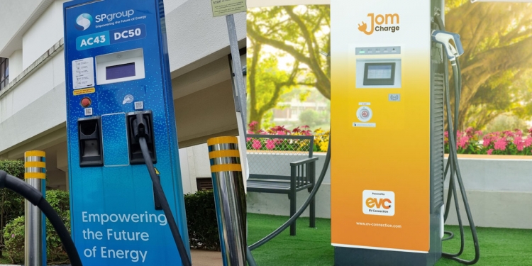 EVC与SP合作 JomCharge用户可在狮城使用SP Mobility充电器！