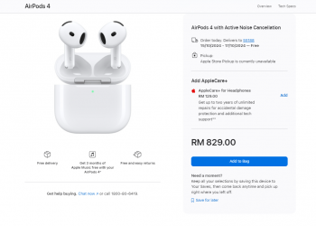 AirPods 4和AirPods 4降噪版已在马发售：下周开始发货 售价从599令吉起