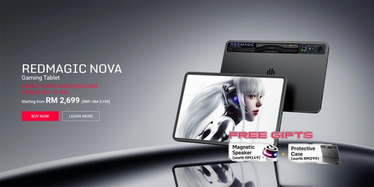 Redmagic Nova电竞平板电脑登陆大马!限时优惠至11月13日