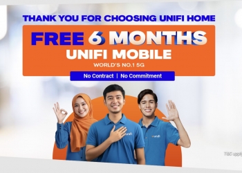 Unifi家庭宽频用户 可获免费6个月Unifi Mobile后付服务