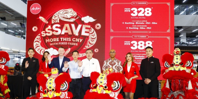 亚航推出2025年农历新年东马特价航班,单程全包票价最低328令吉