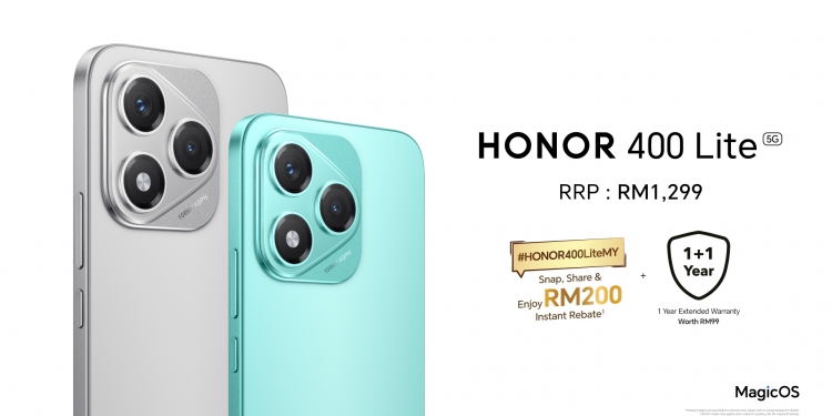 配备108MP主镜头的“iPhone杀手” Honor 400 Lite登陆大马售价RM1299