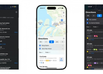 要乘搭公共交通？Apple地图现已在马来西亚支持公交导航功能