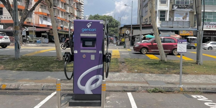 Gentari在槟岛日落洞霹雳路部署直流充电桩 有4个充电位