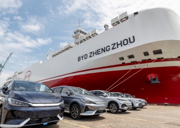 可运载7000辆车 比亚迪郑州号首航抵达马来西亚