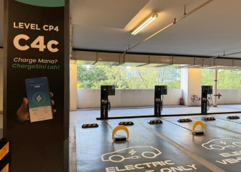 ChargeSini在双威金字塔商场启用电动车充电枢纽，设有6个交流充电站点