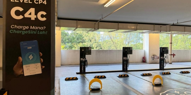 ChargeSini在双威金字塔商场启用电动车充电枢纽,设有6个交流充电站点