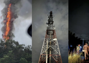 江沙电讯塔起火 CelcomDigi、Maxis和Unifi Mobile服务受影响