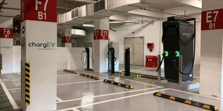 ChargEV在哥打哥文宁Gamuda Walk Mall部署200kW直流和22kW交流充电桩