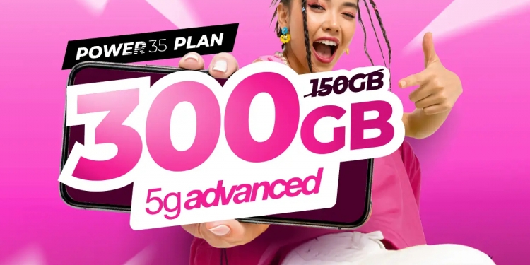 Yes 5G Power 35后付配套现提供300GB数据，每月35令吉