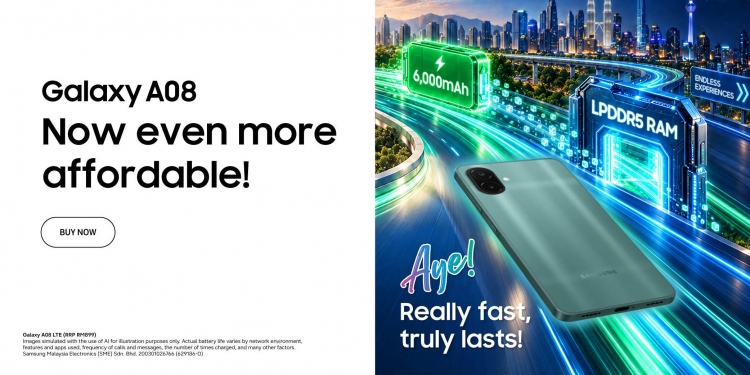 Samsung Galaxy A08登陆大马：售价899令吉，配备6000mAh电池但不支持5G